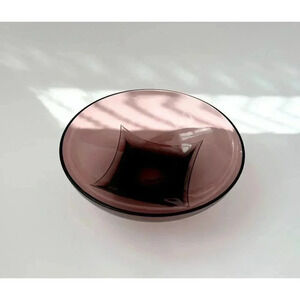 Hazel Atlas Vintage Amethyst Round Large Glass Bowl